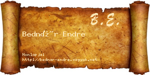 Bednár Endre névjegykártya